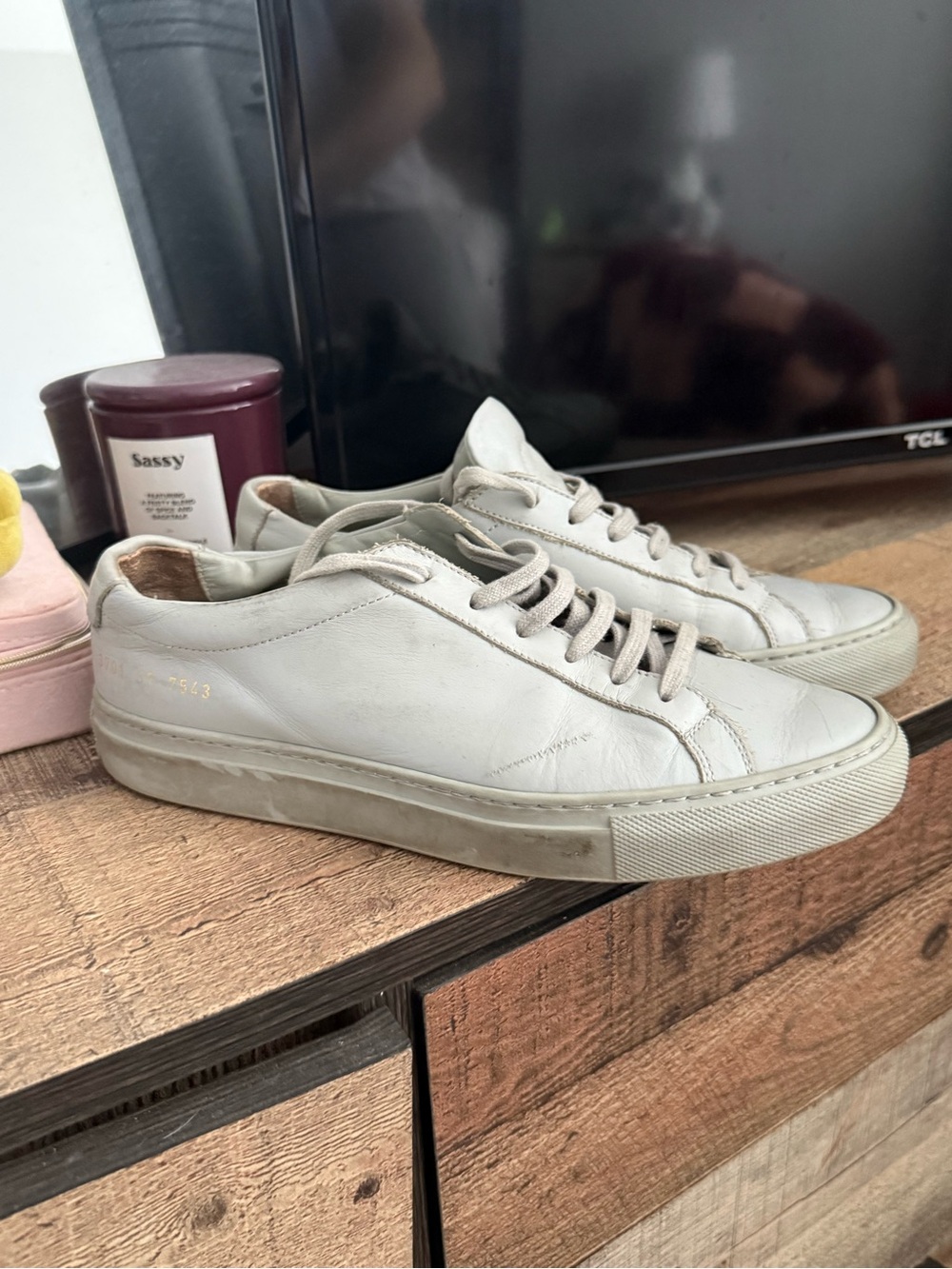 Common Projects Off-White Leather Low-Top Sneakers